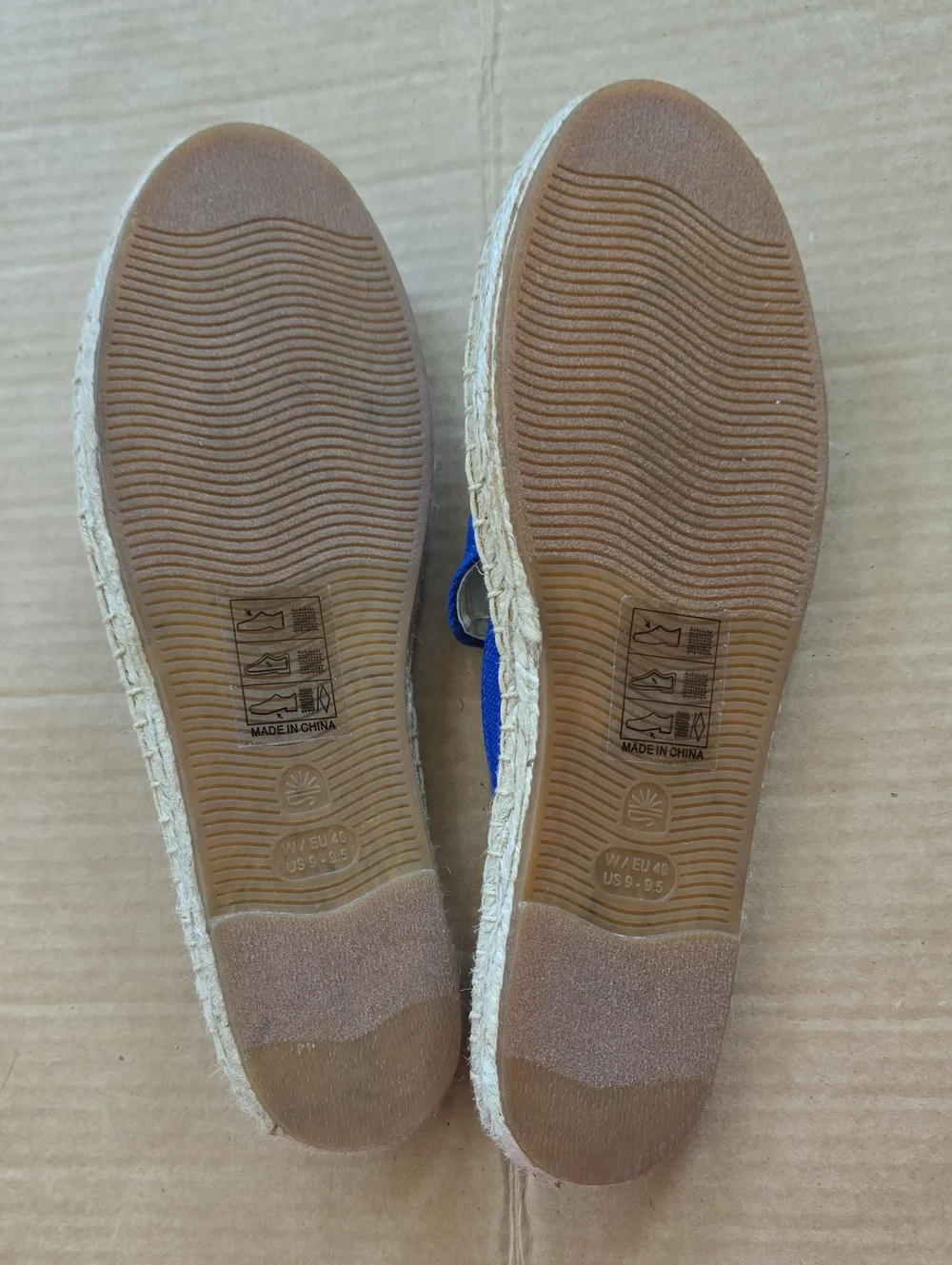 Soludos blue canvas slip on espadrilles- 9-9.5